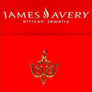 James Avery 14k gold open descending dove charm